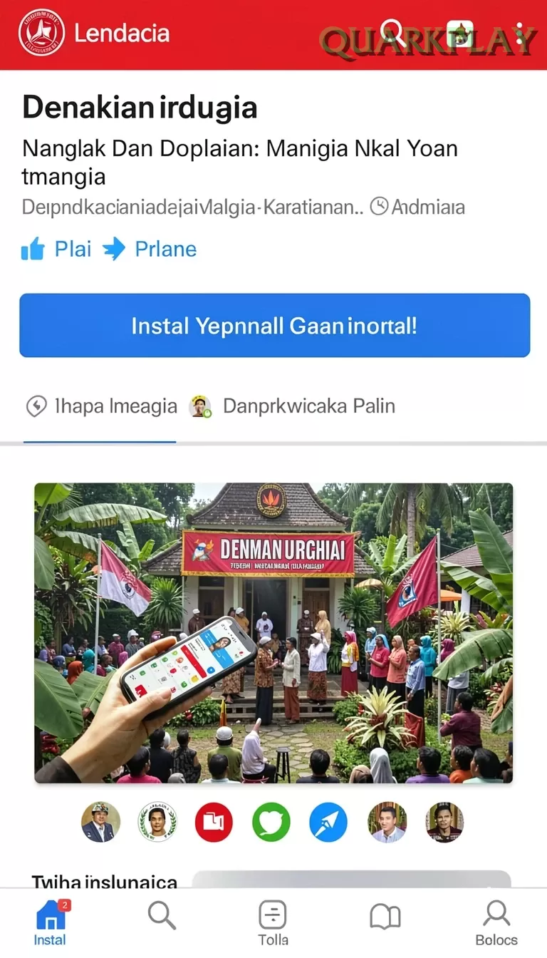 Cuplikan layar 7777W — menu navigasi