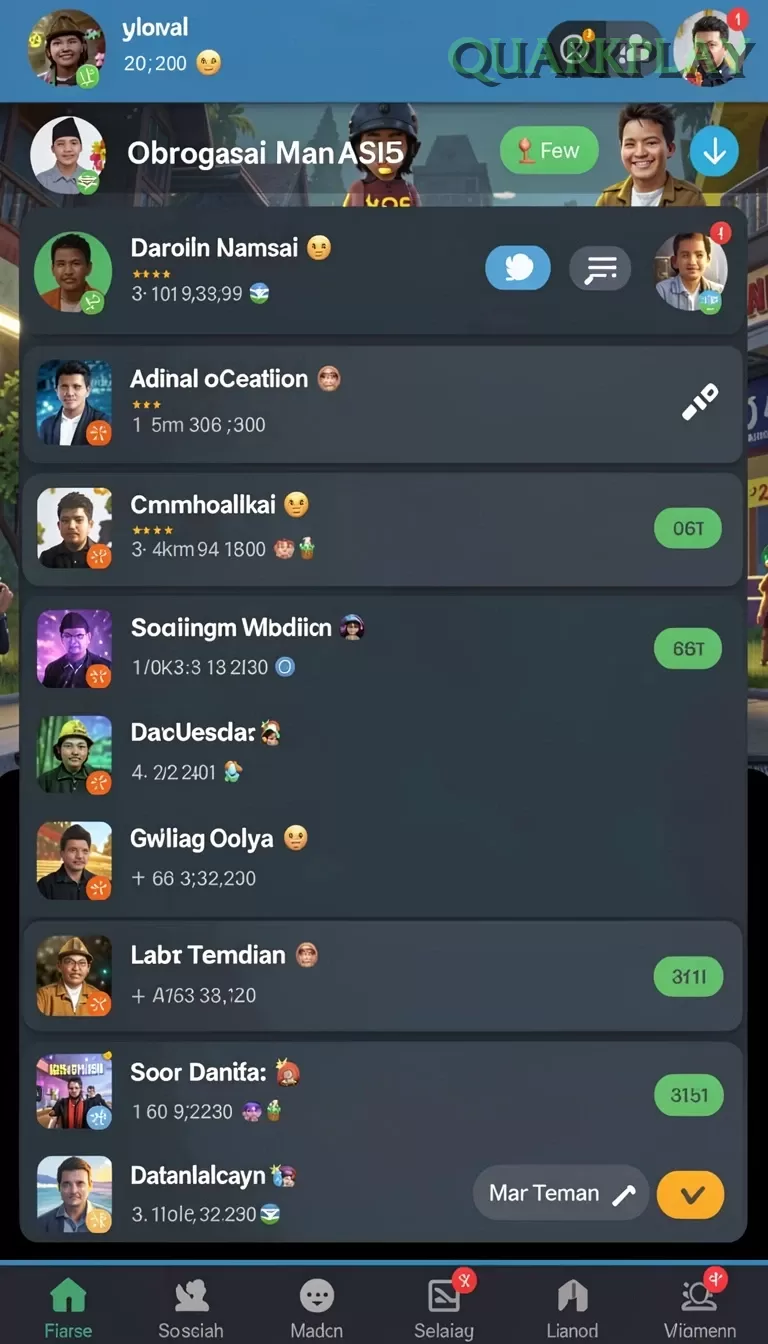 Cuplikan layar LOS303 — menu navigasi